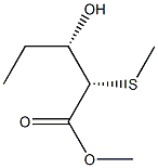 (2S,3S)-2-(Methylthio)-3-hydroxyvaleric acid methyl ester Struktur