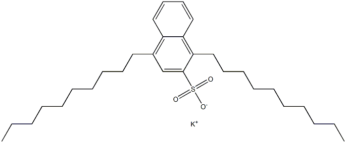 1,4-Didecyl-2-naphthalenesulfonic acid potassium salt Struktur