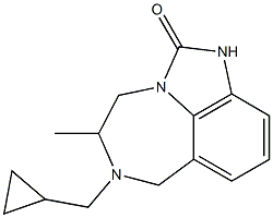 4,5,6,7-Tetrahydro-5-methyl-6-cyclopropylmethylimidazo[4,5,1-jk][1,4]benzodiazepin-2(1H)-one Struktur