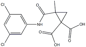 2-(3,5-Dichlorophenylaminocarbonyl)-2-methylcyclopropane-1,1-dicarboxylic acid Struktur