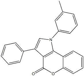 1-(3-Methylphenyl)-3-phenyl[1]benzopyrano[4,3-b]pyrrol-4(1H)-one Struktur