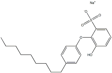 6-Hydroxy-4'-nonyl[oxybisbenzene]-2-sulfonic acid sodium salt Struktur