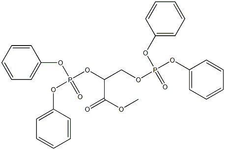 (-)-2-O,3-O-Bis(diphenoxyphosphinyl)-L-glyceric acid methyl ester Struktur