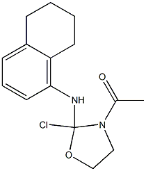 3-Acetyl-2-chloro-2-(5,6,7,8-tetrahydronaphthalen-1-ylamino)oxazolidine Struktur