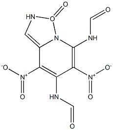 5,7-Bis(formylamino)-4,6-dinitrobenzofurazane 1-oxide Struktur