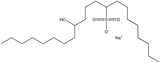 13-Hydroxyhenicosane-9-sulfonic acid sodium salt Struktur