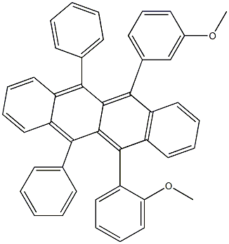 5-(2-Methoxyphenyl)-12-(3-methoxyphenyl)-6,11-diphenylnaphthacene Struktur