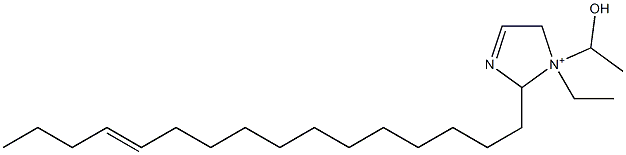 1-Ethyl-2-(12-hexadecenyl)-1-(1-hydroxyethyl)-3-imidazoline-1-ium Struktur