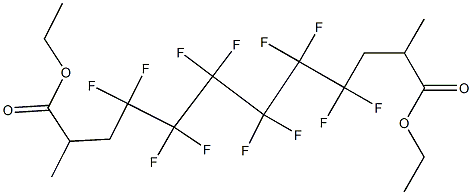 2,11-Dimethyl-4,4,5,5,6,6,7,7,8,8,9,9-dodecafluorododecanedioic acid diethyl ester Struktur