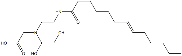 N-(1,2-Dihydroxyethyl)-N-[2-(7-tridecenoylamino)ethyl]aminoacetic acid Struktur