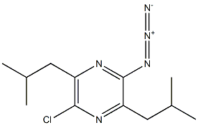 2-Azido-5-chloro-3,6-diisobutylpyrazine Struktur