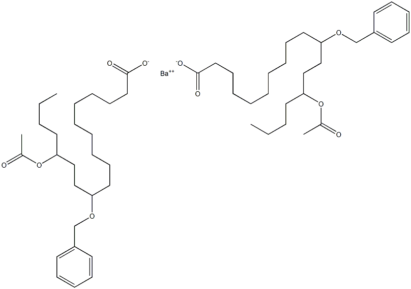 Bis(11-benzyloxy-14-acetyloxystearic acid)barium salt Struktur