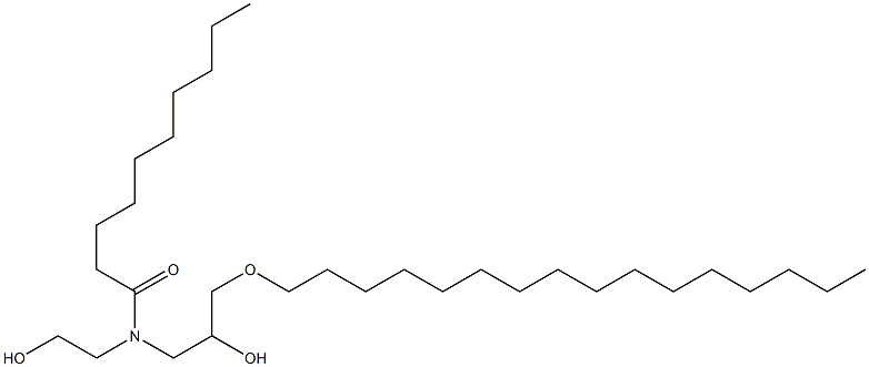 N-(2-Hydroxyethyl)-N-[2-hydroxy-3-(hexadecyloxy)propyl]decanamide Struktur