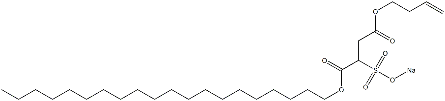 2-(Sodiosulfo)succinic acid 1-icosyl 4-(3-butenyl) ester Struktur