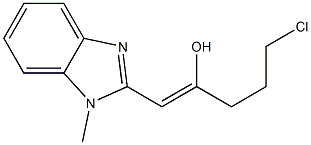 2-(5-Chloro-2-hydroxy-1-pentenyl)-1-methyl-1H-benzimidazole Struktur