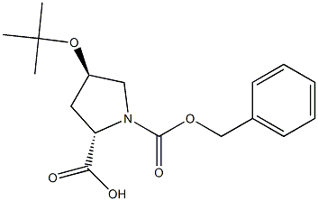 (2S,4R)-4-tert-Butoxy-1,2-pyrrolidinedicarboxylic acid 1-benzyl ester Struktur