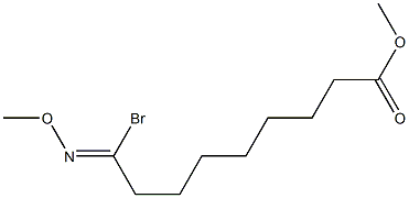 9-Bromo-9-(methoxyimino)nonanoic acid methyl ester Struktur