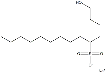 1-Hydroxytetradecane-5-sulfonic acid sodium salt Struktur