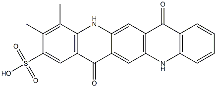 5,7,12,14-Tetrahydro-3,4-dimethyl-7,14-dioxoquino[2,3-b]acridine-2-sulfonic acid Struktur