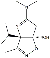 (3aS,6aR)-6,6a-Dihydro-3-methyl-3a-isopropyl-5-(dimethylamino)-3aH-1-oxa-2,4-diazapentalen-6a-ol Struktur