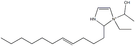 1-Ethyl-1-(1-hydroxyethyl)-2-(4-undecenyl)-4-imidazoline-1-ium Struktur