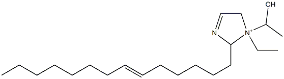 1-Ethyl-1-(1-hydroxyethyl)-2-(6-tetradecenyl)-3-imidazoline-1-ium Struktur