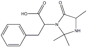 2-(2,2,5-Trimethyl-4-oxoimidazolidin-3-yl)-3-phenylpropanoic acid Struktur