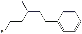 (+)-[(R)-5-Bromo-3-methylpentyl]benzene Struktur