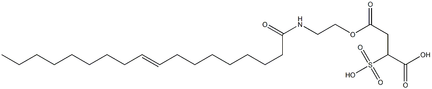 2-Sulfobutanedioic acid 1-hydrogen 4-[2-[(1-oxo-9-octadecenyl)amino]ethyl] ester Struktur