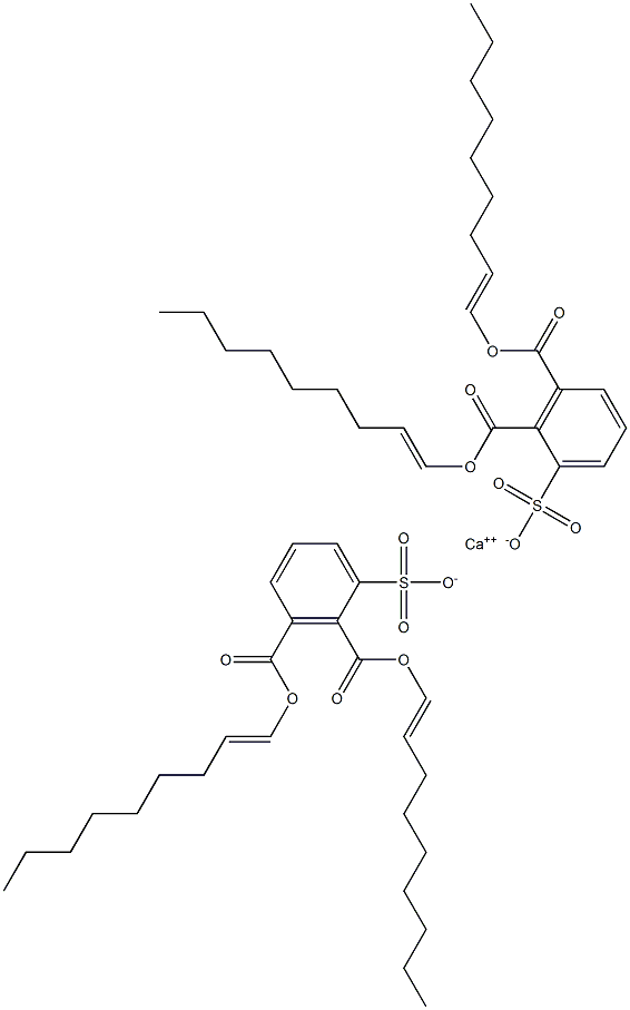 Bis[2,3-di(1-nonenyloxycarbonyl)benzenesulfonic acid]calcium salt Struktur