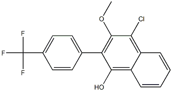 4-Chloro-3-methoxy-2-[4-(trifluoromethyl)phenyl]-1-naphthol Struktur