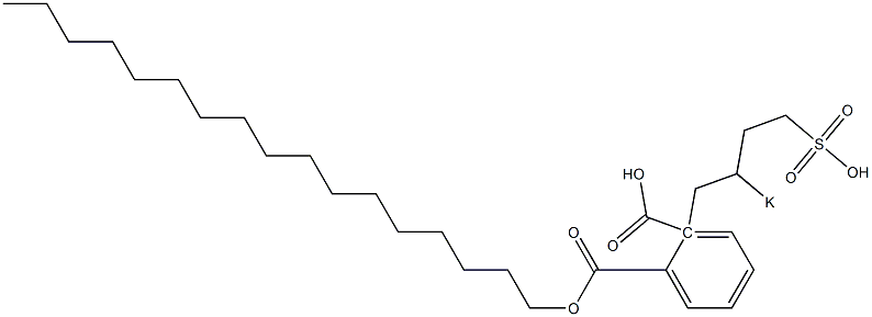 Phthalic acid 1-heptadecyl 2-(2-potassiosulfobutyl) ester Struktur