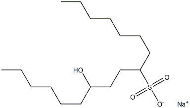 11-Hydroxyheptadecane-8-sulfonic acid sodium salt Struktur