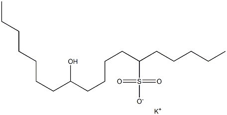 11-Hydroxyoctadecane-6-sulfonic acid potassium salt Struktur