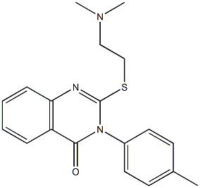 2-[2-(Dimethylamino)ethylthio]-3-(4-methylphenyl)-quinazolin-4(3H)-one Struktur