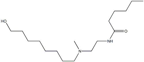 N-[2-[N-(8-Hydroxyoctyl)-N-methylamino]ethyl]hexanamide Struktur