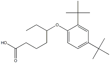 5-(2,4-Di-tert-butylphenoxy)heptanoic acid Struktur