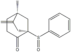 (1R,5S)-5-Methyl-6-methylene-1-(phenylsulfinyl)bicyclo[3.2.1]octan-2-one Struktur