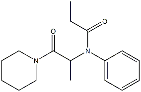 N-[1-(Piperidinocarbonyl)ethyl]-N-phenylpropionamide Struktur