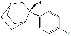 (3R)-3-(4-Fluorophenyl)-1-azabicyclo[2.2.2]octan-3-ol Struktur