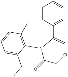 N-[1-(Phenyl)vinyl]-N-(2-ethyl-6-methylphenyl)-2-chloroacetamide Struktur