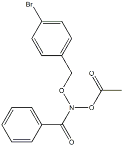 N-Acetoxy-N-(4-bromobenzyloxy)benzamide Struktur