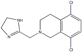 2-[[(1,2,3,4-Tetrahydro-5,8-dichloroisoquinolin)-2-yl]methyl]-4,5-dihydro-1H-imidazole Struktur