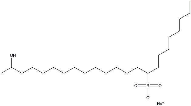 22-Hydroxytricosane-9-sulfonic acid sodium salt Struktur