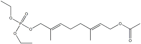 (2E,6E)-1-(Diethoxyphosphinyl)oxy-8-acetoxy-2,6-dimethyl-2,6-octadiene Struktur