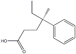 [R,(+)]-4-Methyl-4-phenylhexanoic acid Struktur