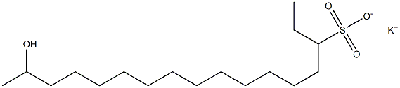 16-Hydroxyheptadecane-3-sulfonic acid potassium salt Struktur