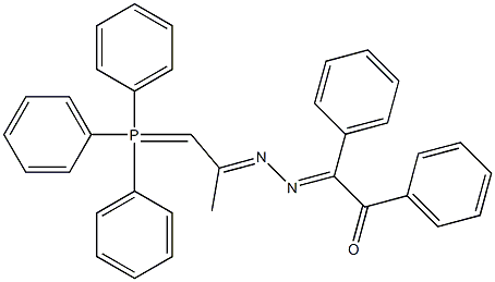 [2-[2-(1,2-Diphenyl-2-oxoethylidene)hydrazono]propylidene]triphenylphosphorane Struktur