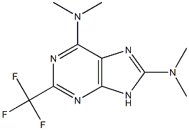 6,8-Bis(dimethylamino)-2-trifluoromethyl-9H-purine Struktur