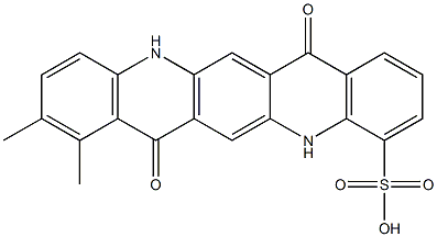 5,7,12,14-Tetrahydro-8,9-dimethyl-7,14-dioxoquino[2,3-b]acridine-4-sulfonic acid Struktur